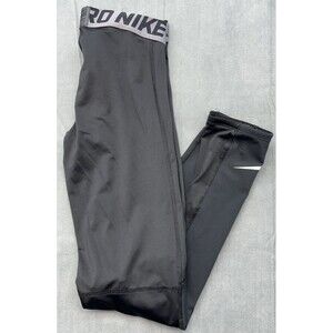 Nike Pro Combat Dri-Fit Black Bottoms Boys XL Compression Workout BV3516-010